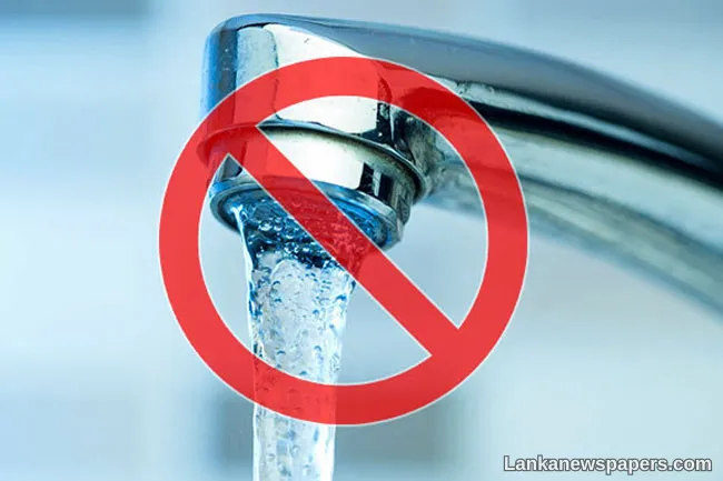 15-hour water cut in Mahara and Gampaha areas on Wednesday