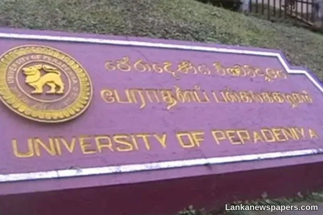 Academic activities at several faculties of Peradeniya Uni to resume on Dec. 29