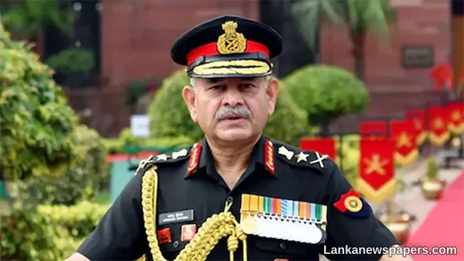 Indian Army Chief to arrive in Sri Lanka today