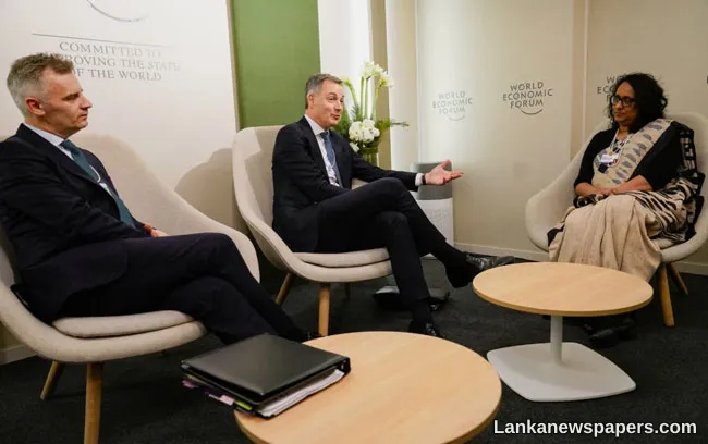 PM Harini holds high-level meetings with EU, UNDP and corporate leaders in Davos