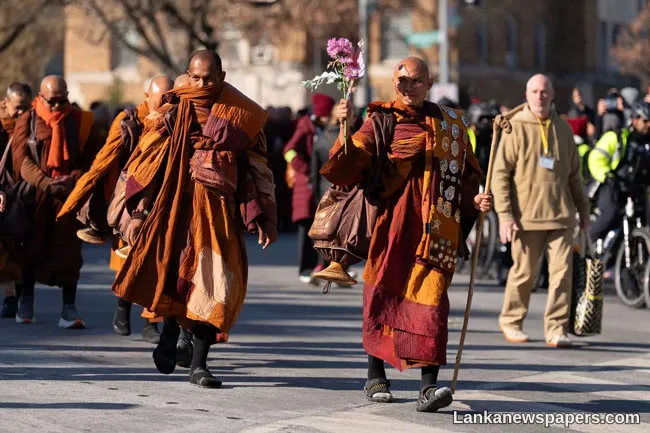 Walk for Peace- Buddhist monks arrive in Washington after 2,300-mile journey