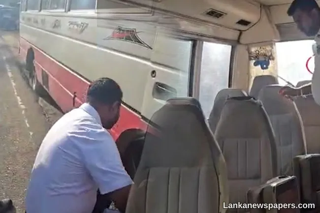 Police inspection in Tissamaharama- 23 school buses and 3 vans deemed unfit for road use