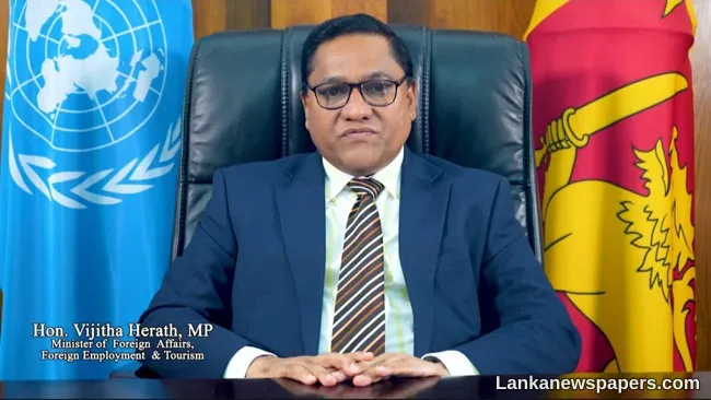 FM Vijitha Herath addresses high-level segment of Conference on Disarmament in Geneva