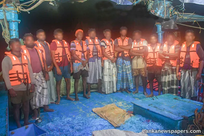 12 Indian fishermen arrested for poaching in Sri Lankan waters
