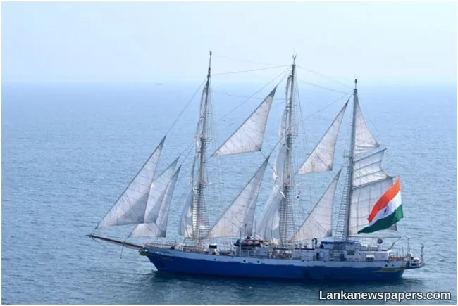 Indian Navy s sail training ship INS Tarangini to visit Trincomalee tomorrow