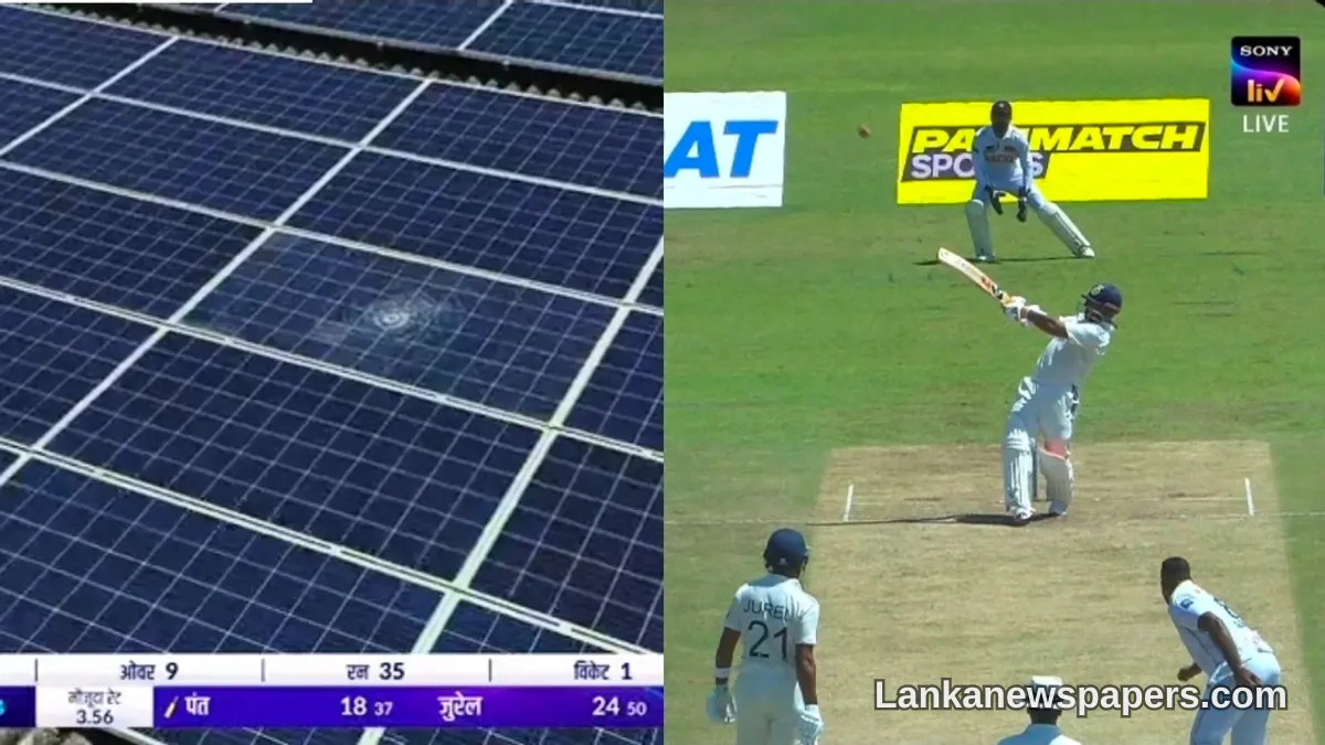 Rishabh Pant Smashes Monster Six That Shatters Solar Panel at SSC During Second Test