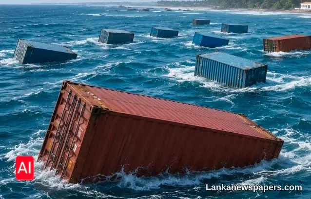 Seventeen Shipping Containers Fall Into Sea Off Colombo, Fishermen Urged to Exercise Caution
