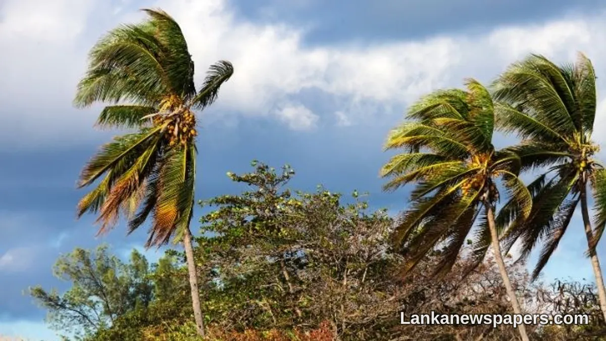 තද සුළං සහ රළු මුහුදු තත්ත්වයන් ශ්‍රී ලංකා ජලසීමාවන්ට තර්ජනයක් වන බැවින් ඇම්බර් උපදේශනයක් නිකුත් කෙරේ