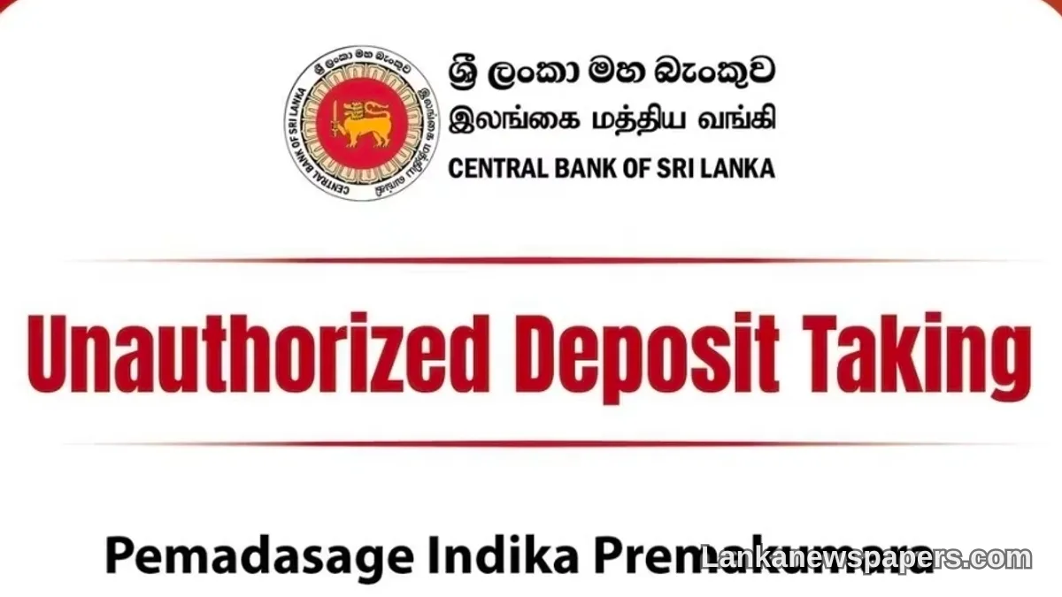 Central Bank Orders Dambulla Resident to Halt Illegal Deposit-Taking Activities