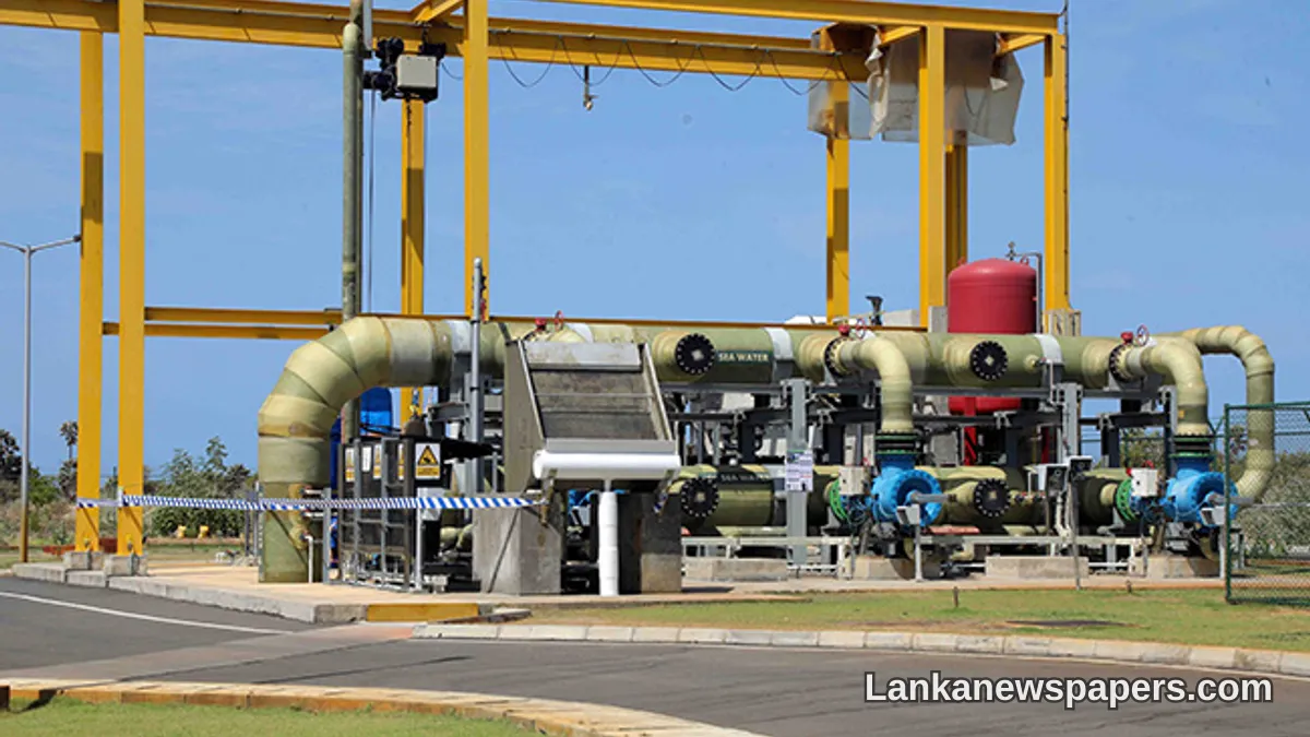 තලයාඩියේ ශ්රී ලංකාවේ පළමු විශාල පරිමාණ මුහුදු ජල අපේකරණ පැලෑත්ත හරහා යාපනය ශික්ෂණ රෝහලට විශ්වාසනීය ජල සැපයුමක්
