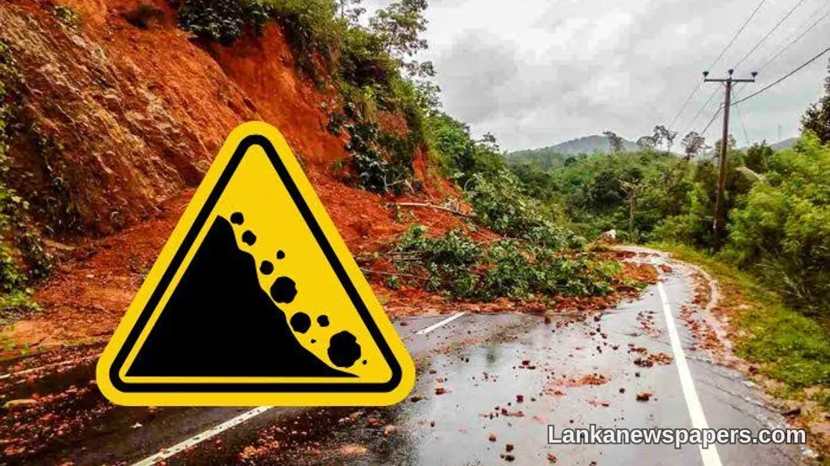 NBRI Issues Landslide Warnings Across Five Sri Lankan Districts