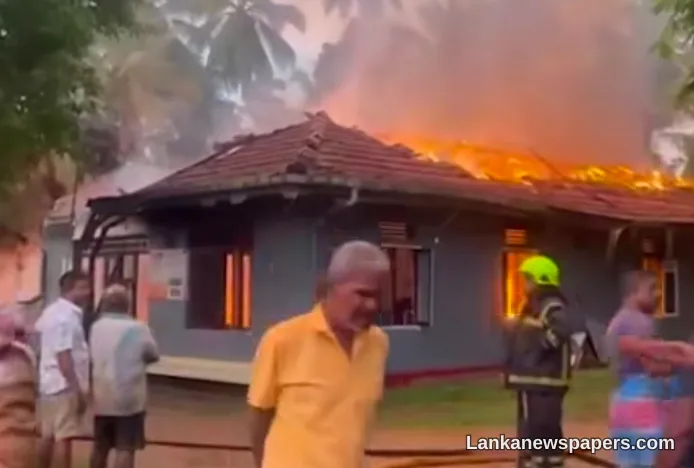 Tragedy at Aguruwathota: At Least Eight Elderly Residents Killed in Care Home Fire