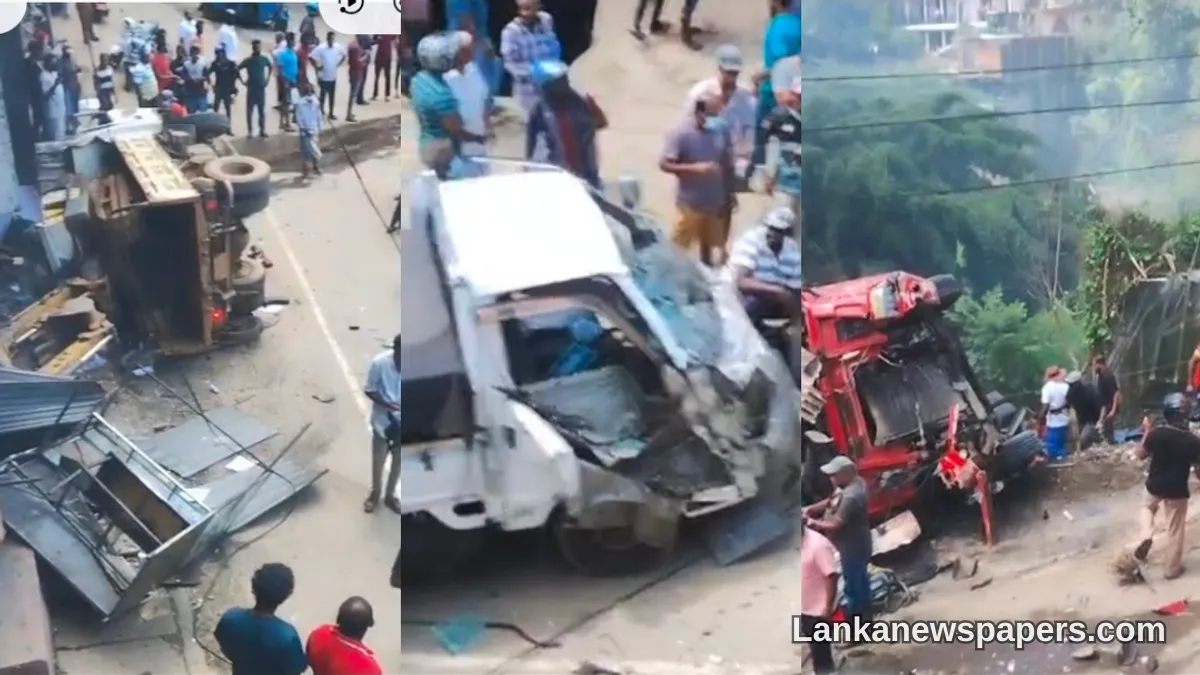 Multi-Vehicle Crash Brings Traffic to Standstill on Kandy-Matale Road in Akurana