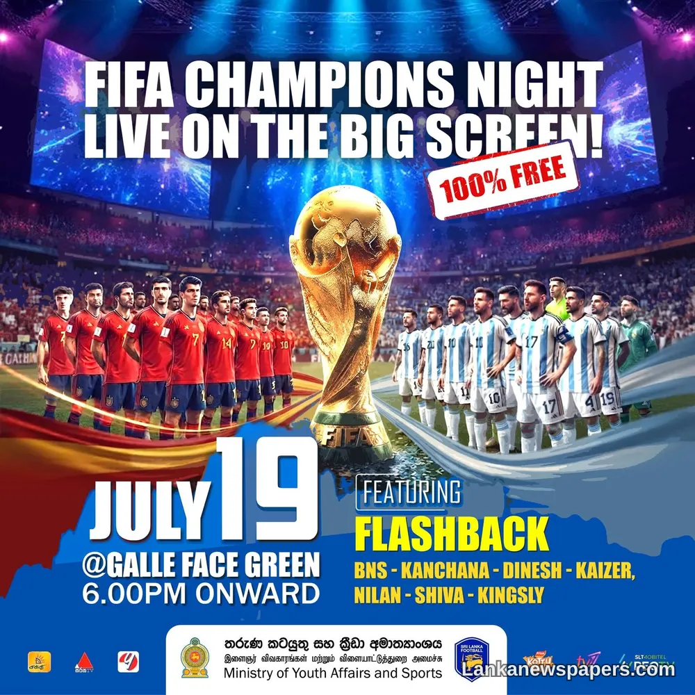 Sri Lanka to Host Free Public Screening of FIFA World Cup 2026 Final at Galle Face Green