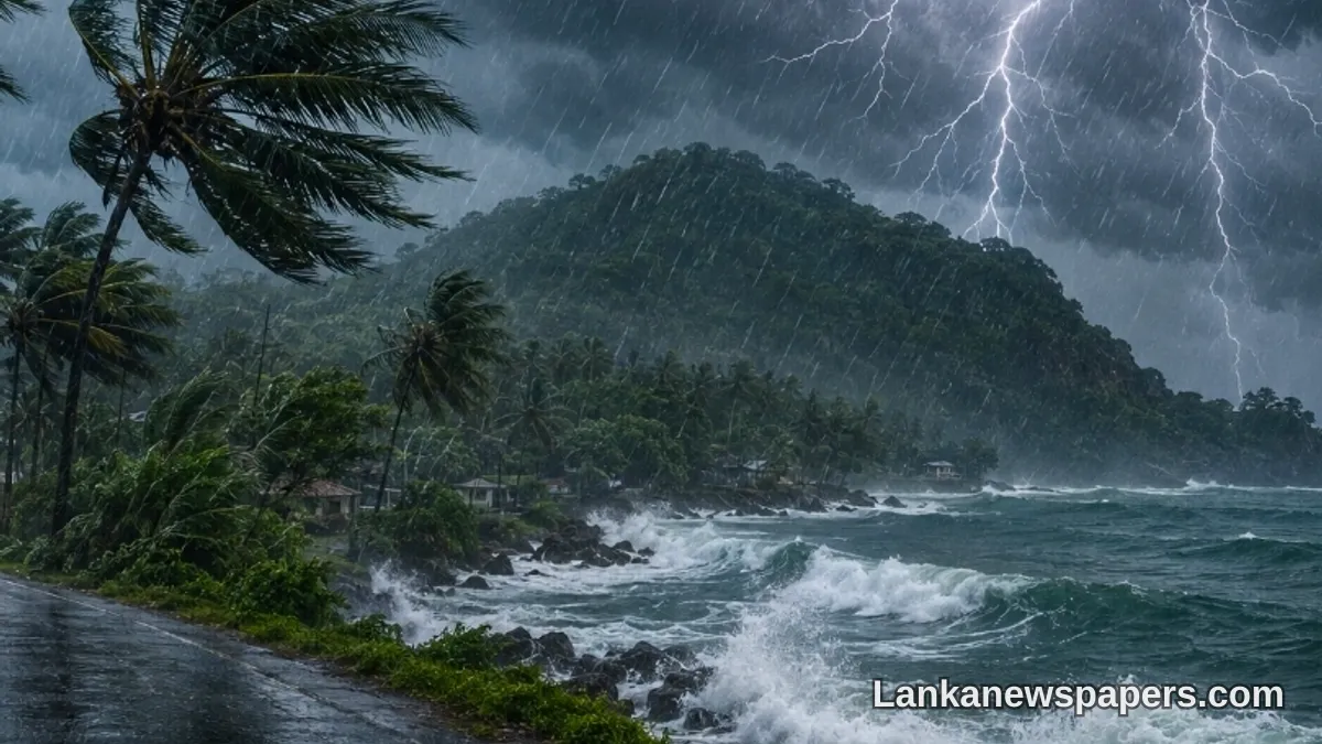 මෝසම් තීව්‍ර වෙයි: බ්‍රහස්පතින්දා සිට දකුණු-බටහිර ශ්‍රී ලංකාවට තද වැසි අනතුරු ඇඟවීමක් නිකුත් කරයි