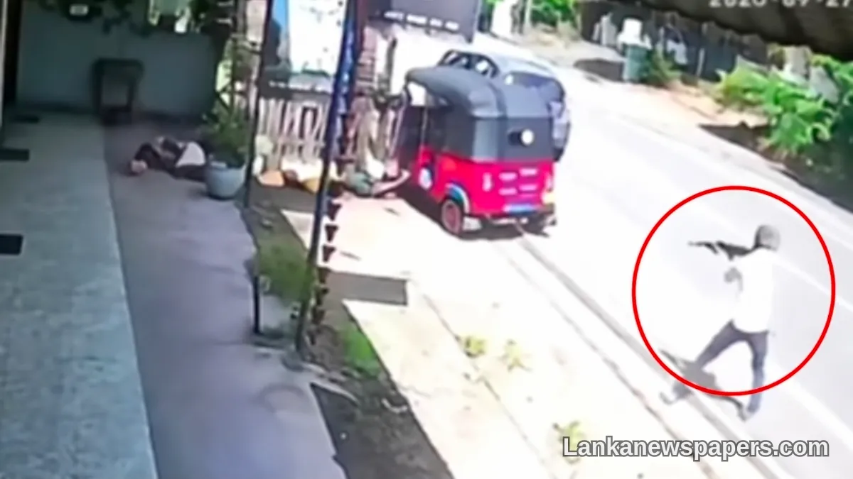 Gunman Opens Fire on Three-Wheeler in Baddegama in Shocking Daylight Attack Caught on Camera