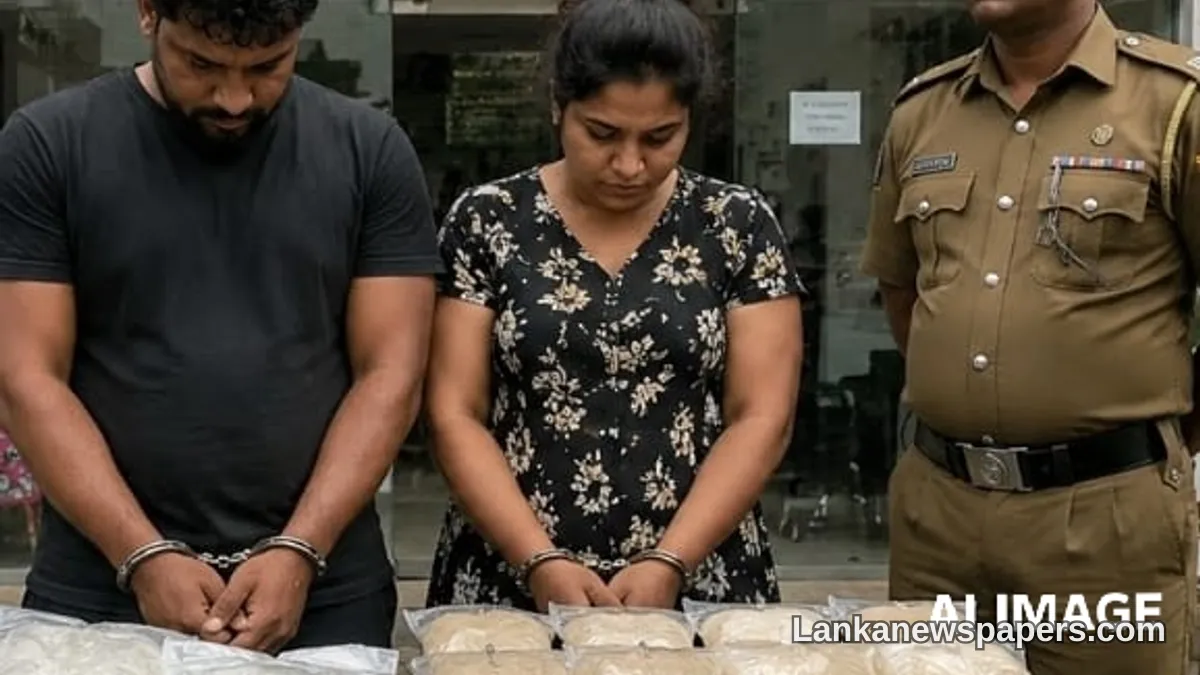 රුපියල් මිලියන 70ක මත්ද්‍රව්‍ය රැසක් සමඟ මාතර බිව්ටි සැලොන් පවත්වාගෙන ගිය දම්පතියක් අත්අඩංගුවට