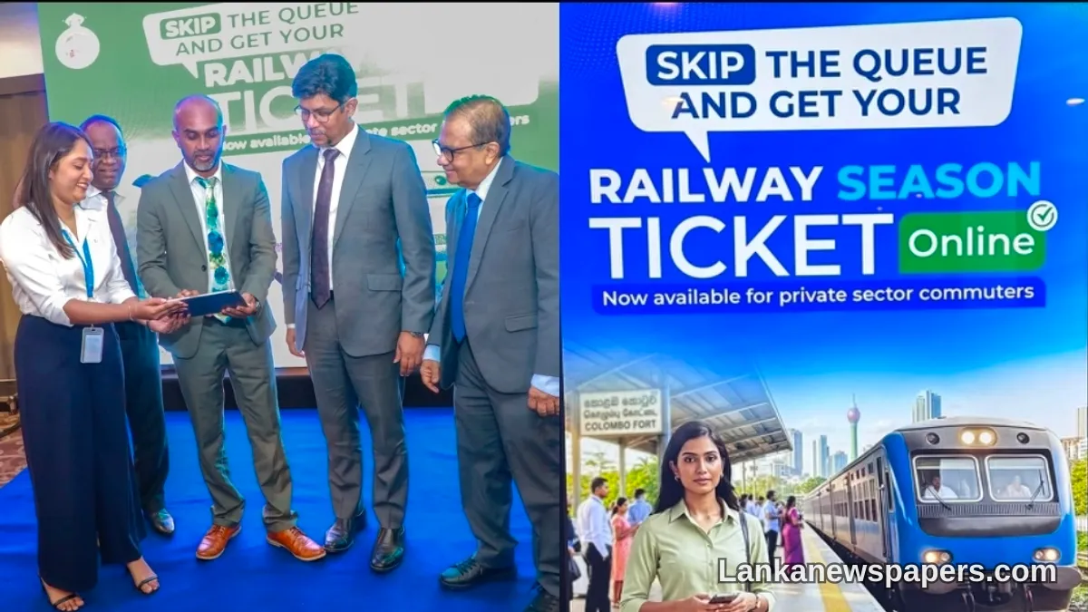 Sri Lanka Railways to Launch Online Season Ticket Service for Private Sector Workers from October 1