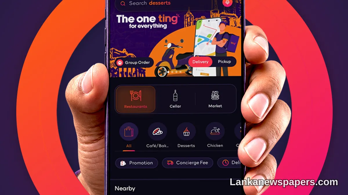 Sri Lankan Delivery App 'Ting' Shakes Up the Market with Multi-Vendor Orders and Bill Splitting Feature