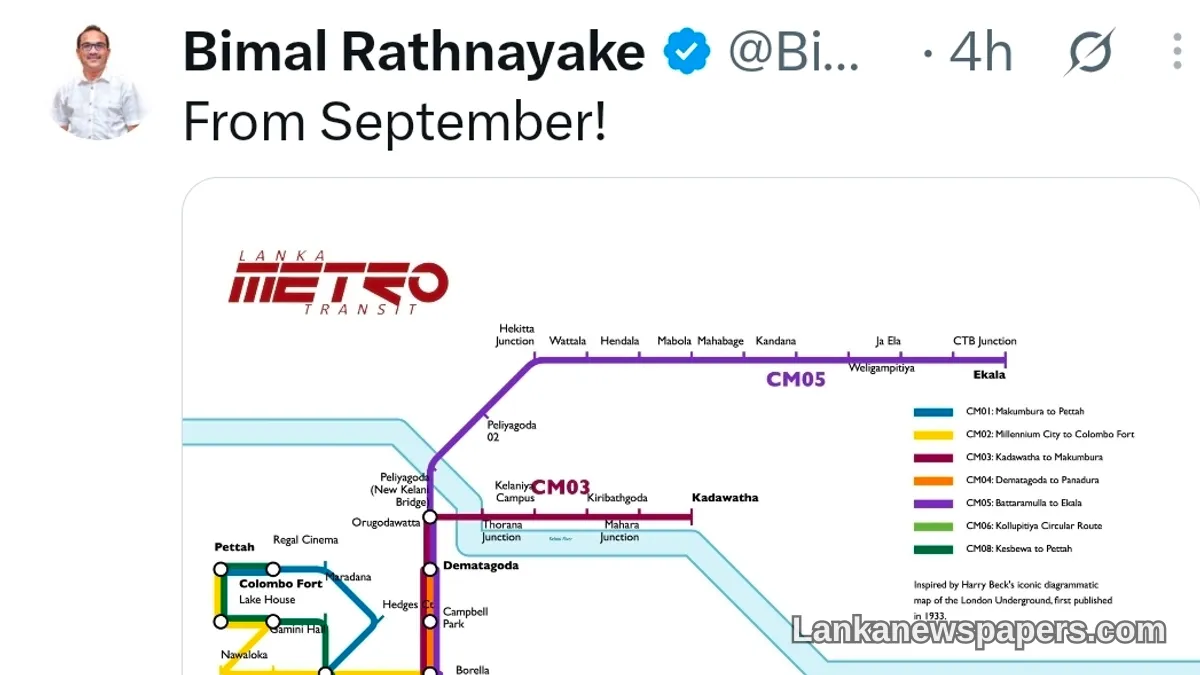 Colombo Metro Transit Bus Network Set for September Launch, Minister Reveals Route Plan