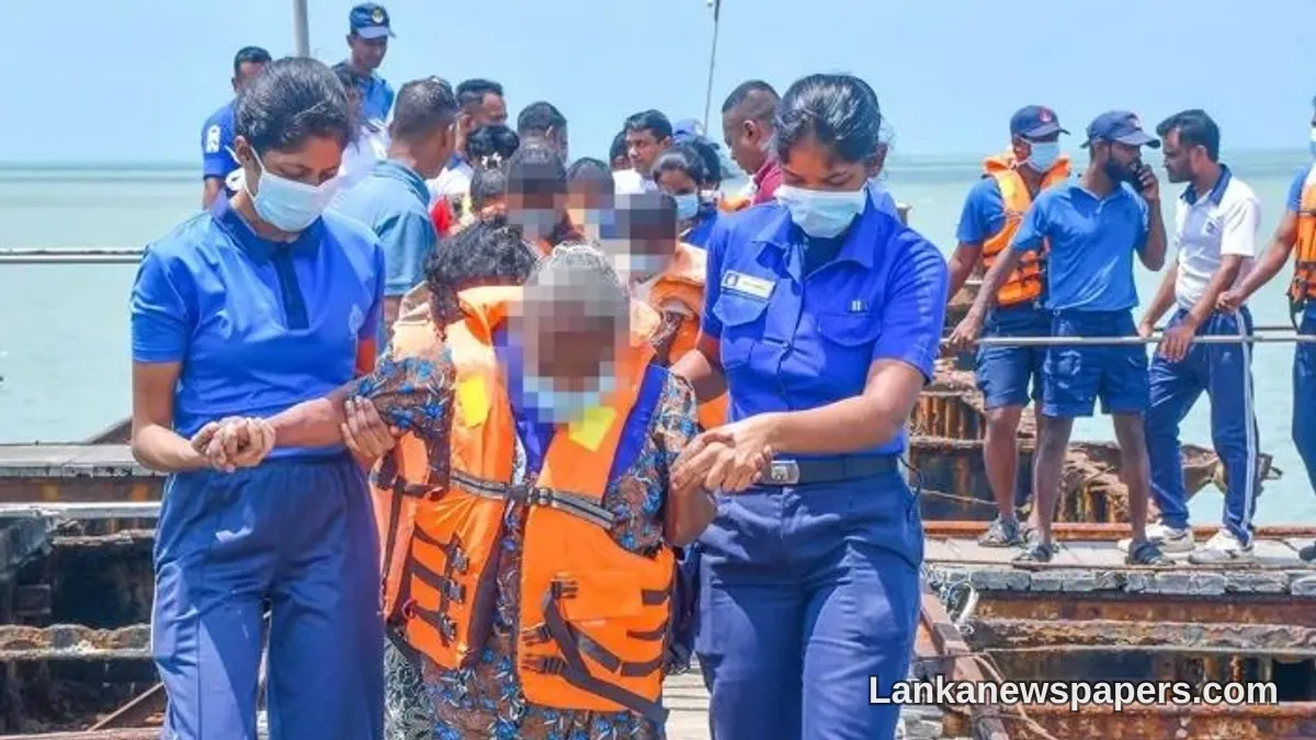 Sri Lanka Navy Rescues 11 Stranded Individuals Including Children Off Thalaimannar Coast