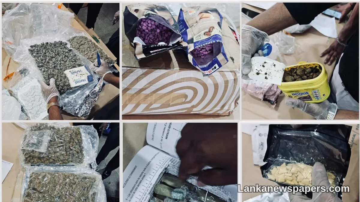 Sri Lanka Customs Uncovers Rs. 67.5 Million Drug Cache Concealed in Book Shipment