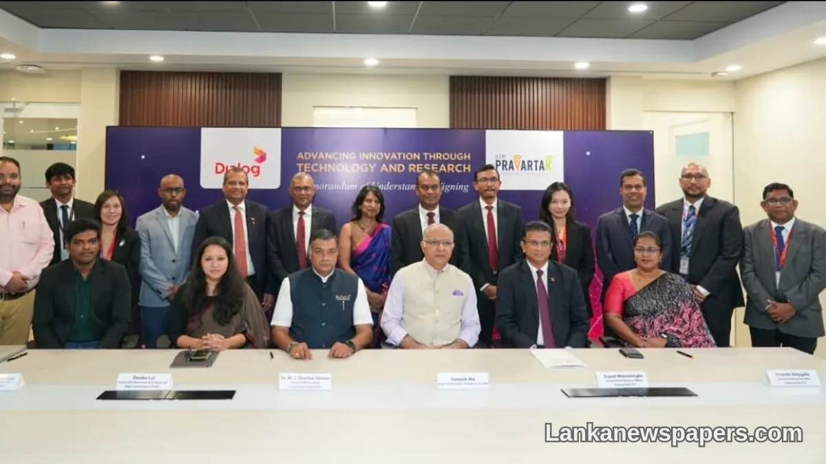 IIT Madras and Dialog Axiata Sign MoU to Strengthen Technology Ties Between India and Sri Lanka