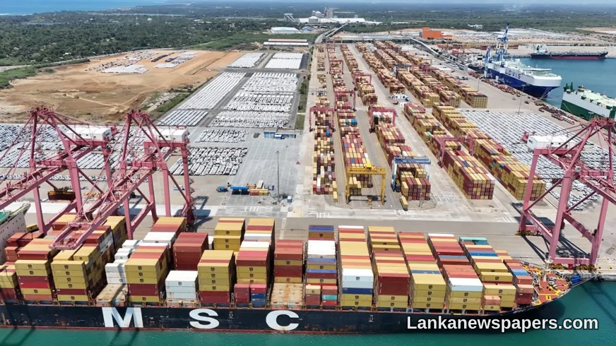 හම්බන්තොට අන්තර්ජාතික වරාය මිලියනයක TEU සීමාව ඉක්මවා ඓතිහාසික ධාරිතා도약යක්