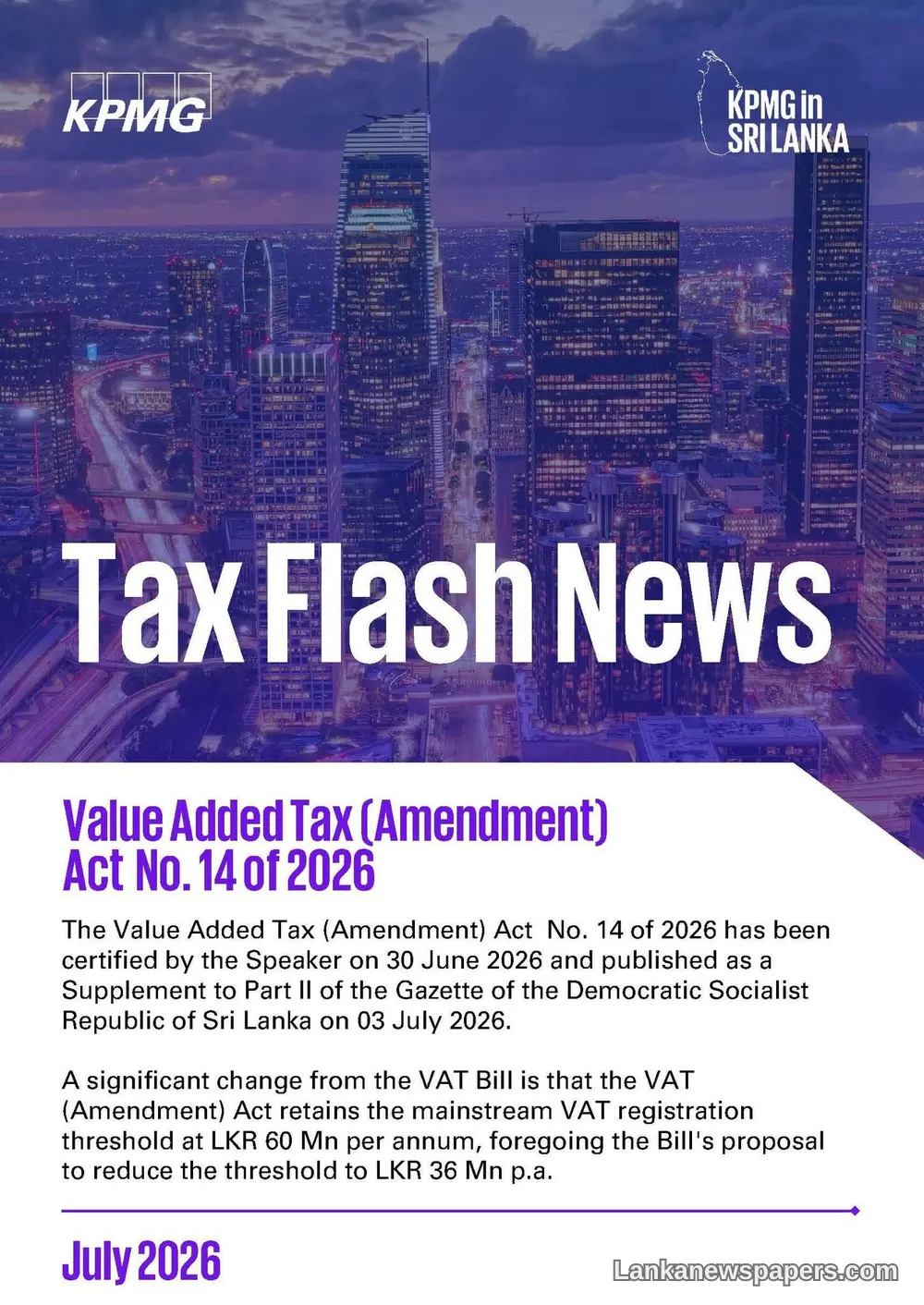 Sri Lanka's Amended VAT Law: Nine Key Changes Every Taxpayer Should Know