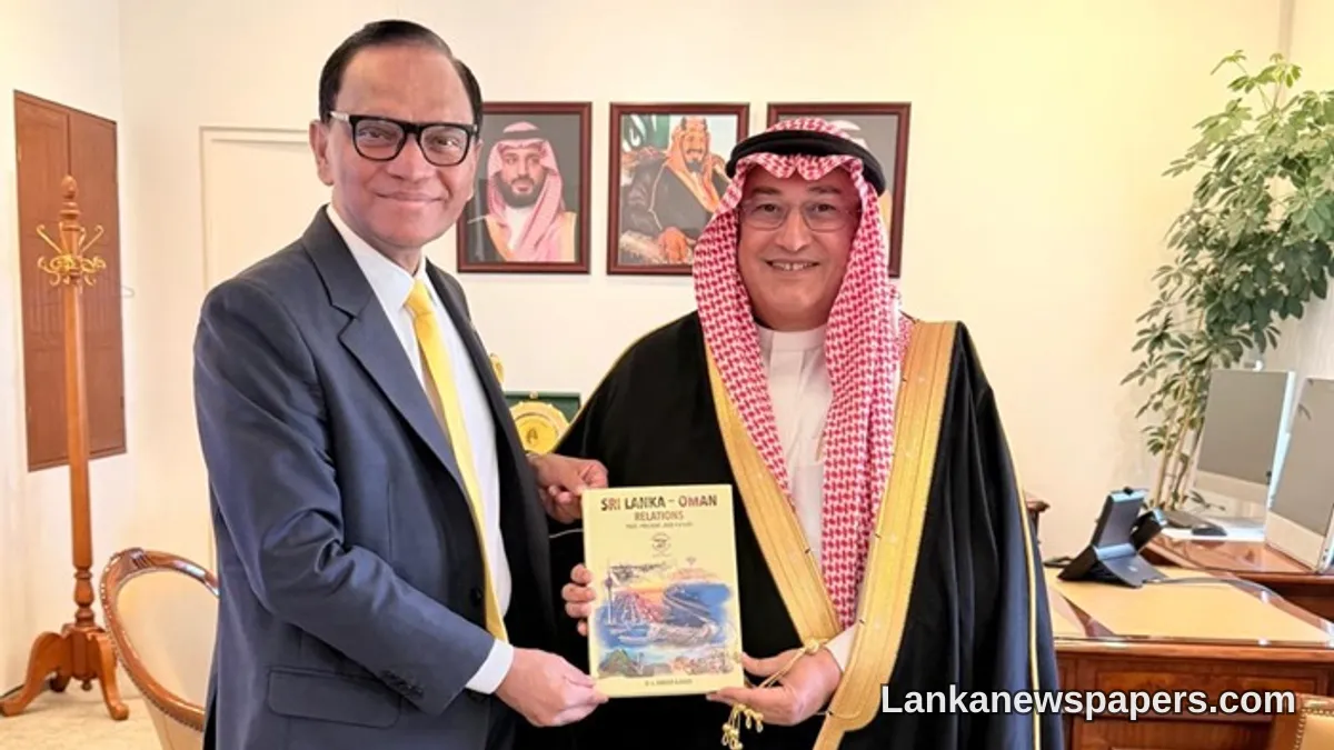 Sri Lankan Ambassador Holds High-Level Talks in Riyadh to Strengthen Bilateral Ties