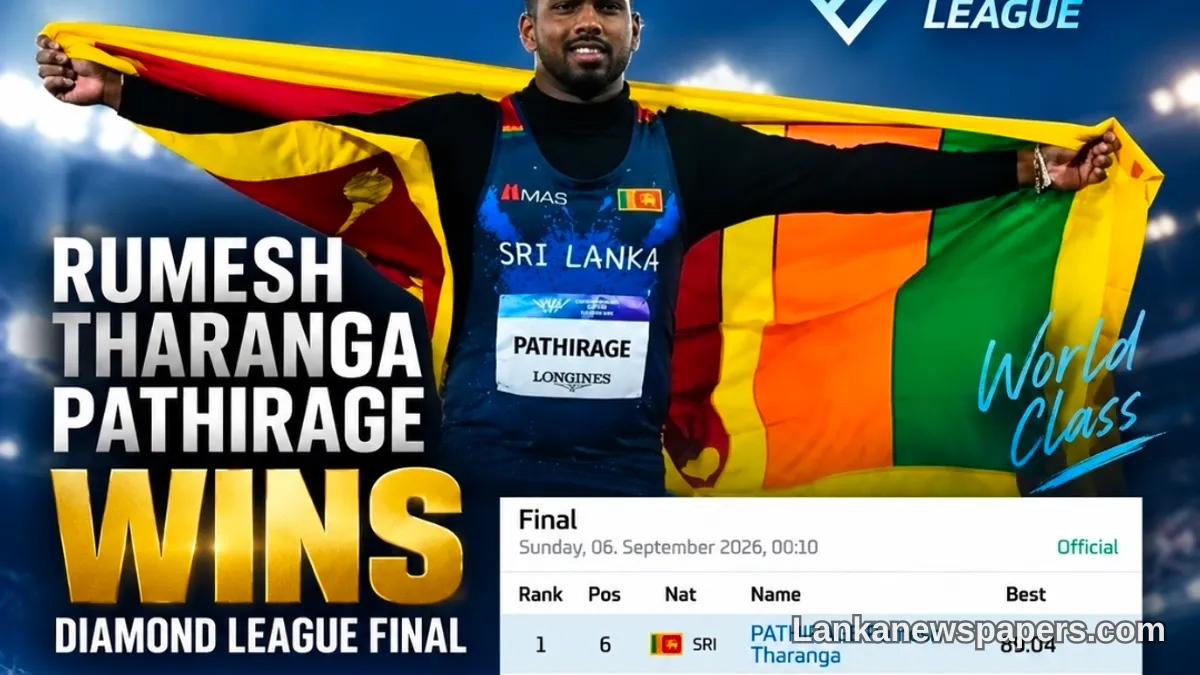 Rumesh Tharanga Makes History With Diamond League Final Javelin Crown