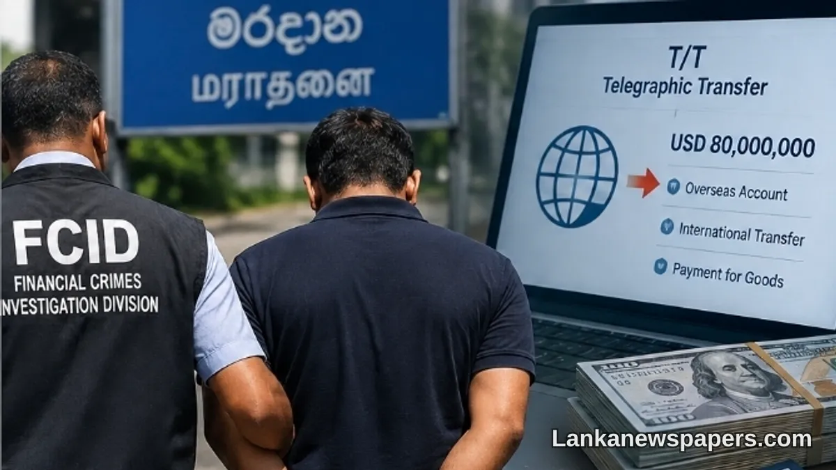 Maradana Businessman Nabbed Over Alleged Illegal Transfer of USD 80 Million Abroad