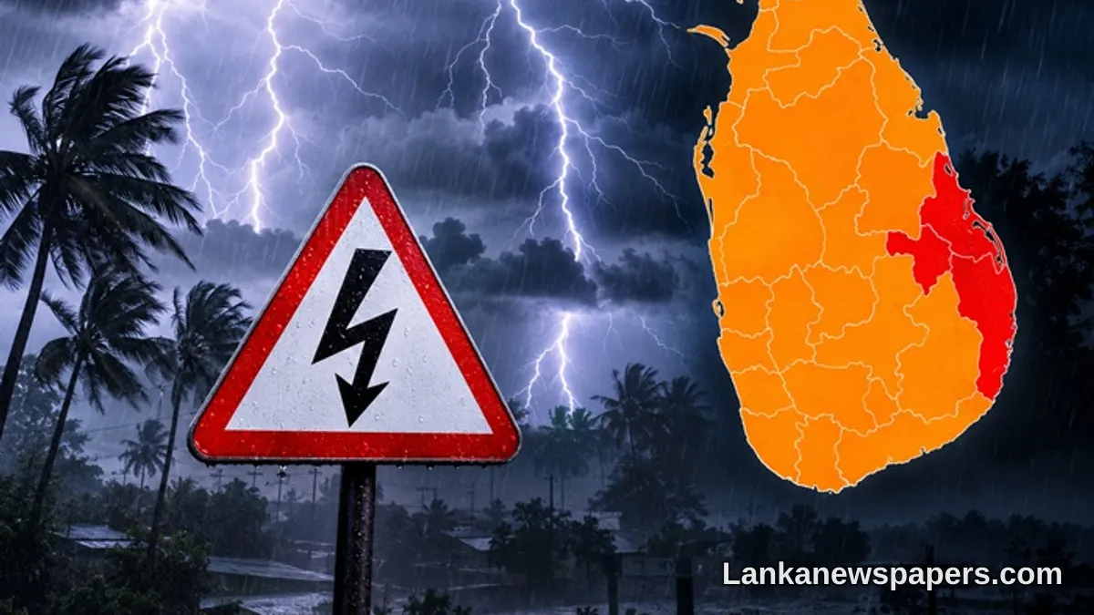 Severe Lightning Alerts Issued Across Sri Lanka as Meteorology Department Warns All 25 Districts