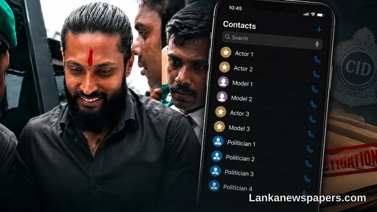 CID Uncovers Politicians and Entertainment Figures in Kehelbaddara Padme's Seized Phones