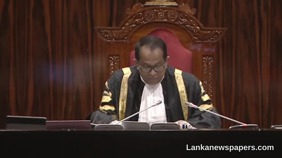 ශ්රේෂ්ඨාධිකරණය ජනමත විචාරණයකින් තොරව 22වන සංශෝධනයට මග පාදයි — කථානායකවරයා නිවේදනය කරයි