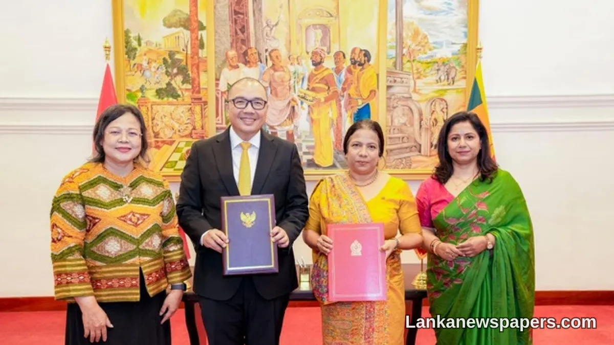 ශ්‍රී ලංකාව සහ ඉන්දුනීසියාව නව ද්විපාර්ශ්වික ගිවිසුමක් මගින් ආර්ථික සබඳතා තීව්‍ර කරයි