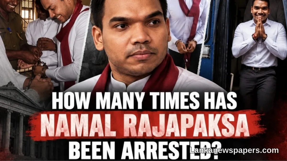 Namal Rajapaksa Arrested Again: A Look at the MP's Repeated Run-Ins With the Law