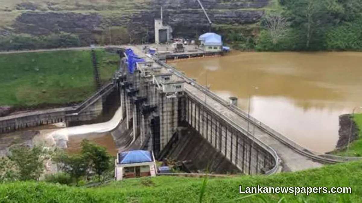 Two Spill Gates Opened at Upper Kotmale Reservoir Amid Persistent Heavy Rainfall