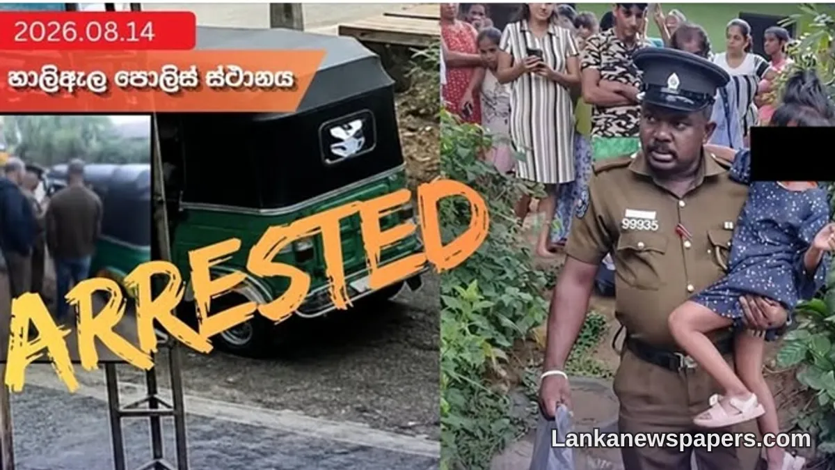 Couple Taken Into Custody After Four-Year-Old Girl Found Abandoned in Wattegama