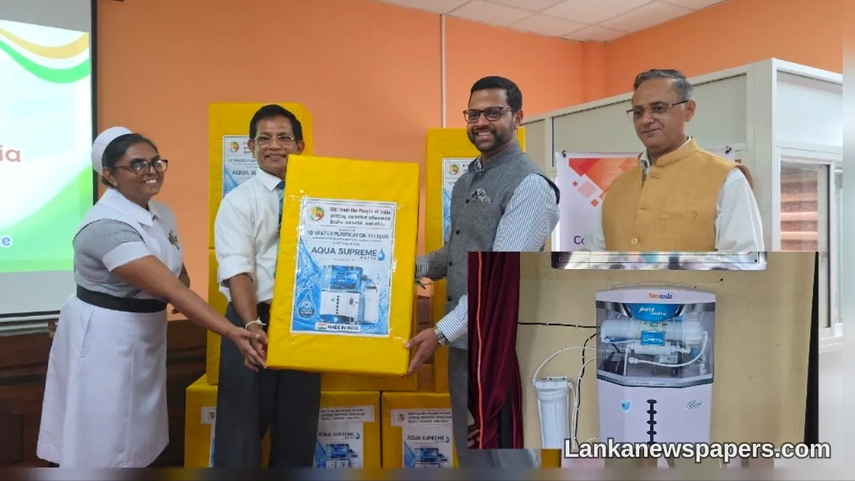 ශ්‍රී ලංකාවට සුහද අභිමතයේ 身ඟයක් ලෙස ඉන්දියාව ගාල්ල ජාතික රෝහලට ජල පිරිසිදු කිරීමේ ඒකක දහයක් පරිත්‍යාග කරයි