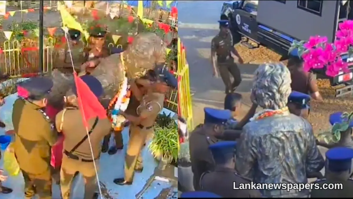 Police Remove Thileepan Statue from Jaffna Memorial Square