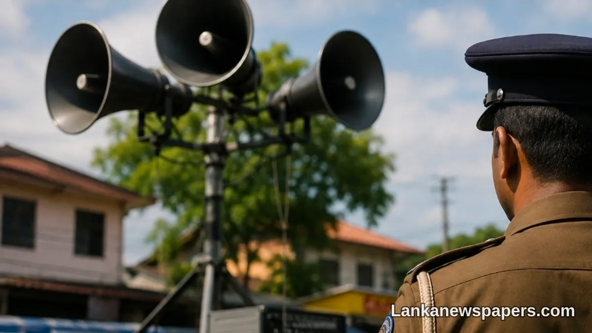 Sri Lanka Police Crack Down on Unauthorised Loudspeaker Use Across the Country
