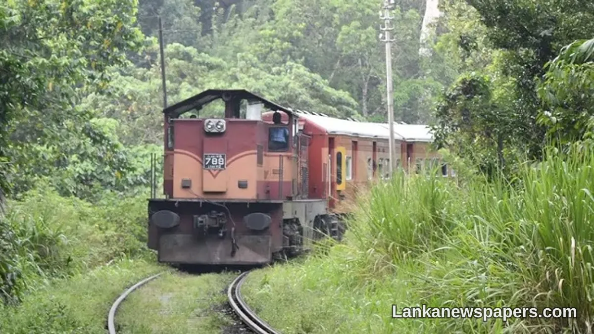 Sri Lanka Railways Halts Train Services on Key Central Line Route for Two Days