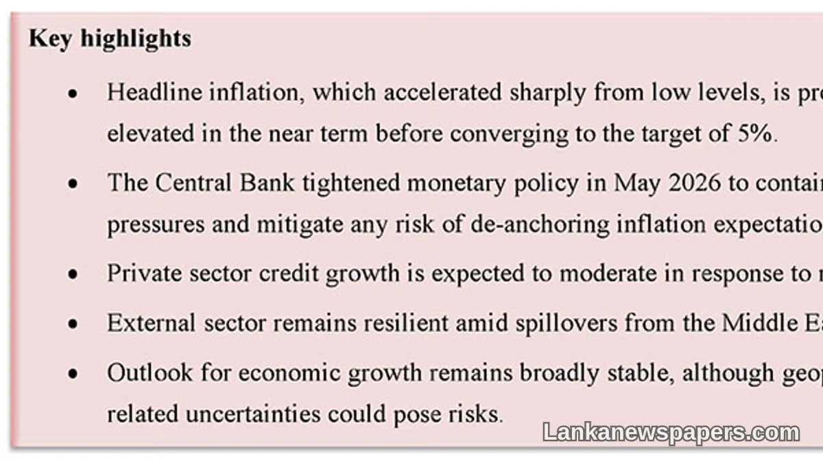 Central Bank Unveils Second Monetary Policy Report of 2026, Offering Forward-Looking Economic Outlook