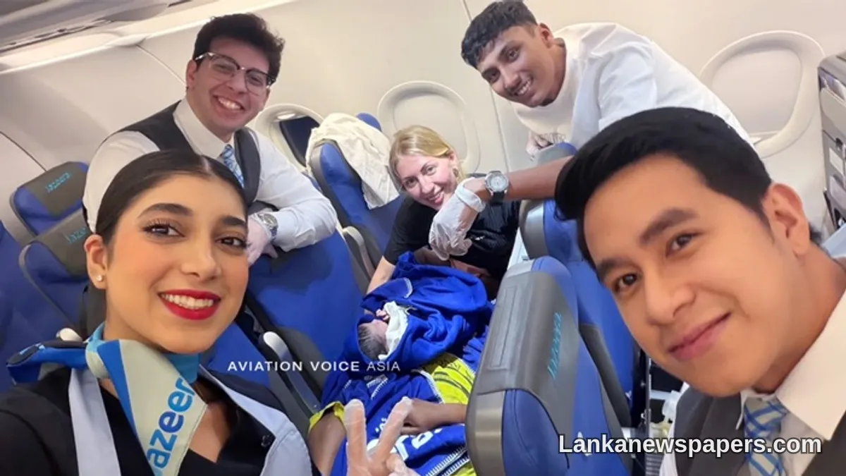 Baby Boy Born Mid-Air on Kuwait to Colombo Flight