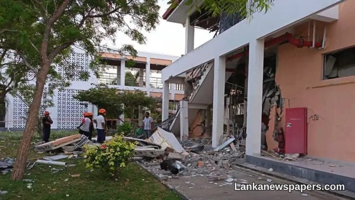 පොළොන්නරුව ජාතික වකුගඩු රෝහලේ සිදු වූ පිපිරීමකින් සත් දෙනෙකුට තුවාල