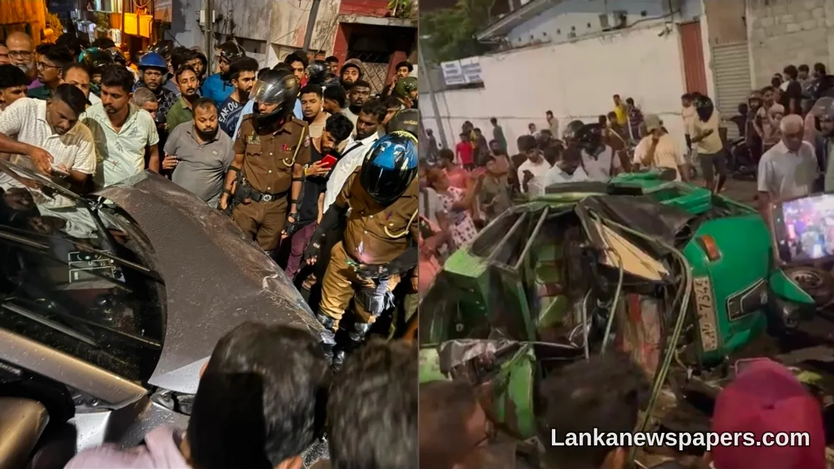 Fatal Mattakkuliya Crash Claims Two Lives, Leaves Four in Critical Condition