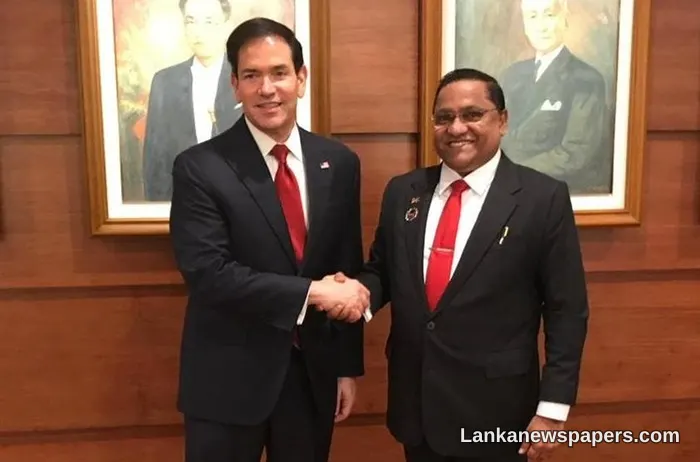 Sri Lanka's Foreign Minister Holds Talks With US Secretary of State Marco Rubio