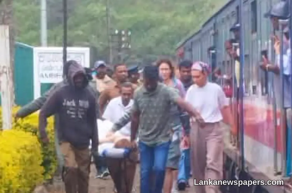 සෙල්ෆි ගැනීමට ගොස් චලනය වන දුම්රියෙන් වැටී විදේශීය සංචාරිකාවක් තුවාල ලබයි