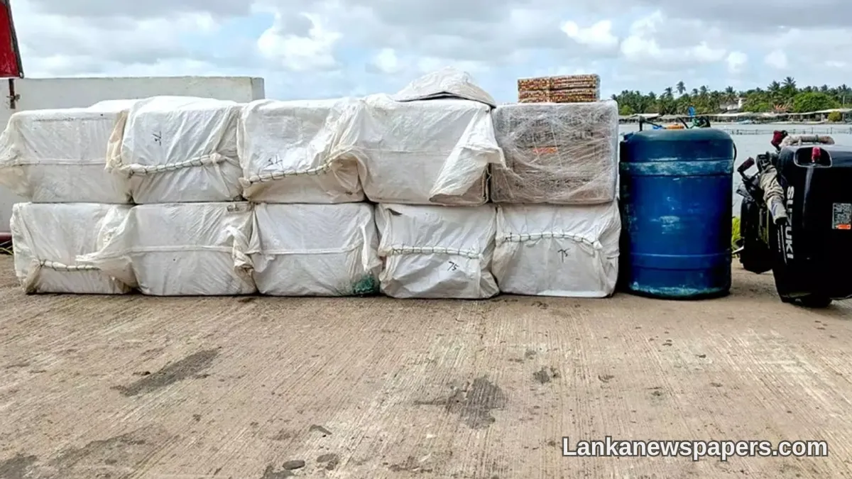 පුත්තලම කලපුවේදී ශ්‍රී ලංකා නාවික හමුදාව විසින් ජාවාරම් කළ යැයි සැක කෙරෙන ඖෂධ කැප්සියුල 750,000ක් සහිත විශාල තොගයක් නිරෝධායනය කෙරේ